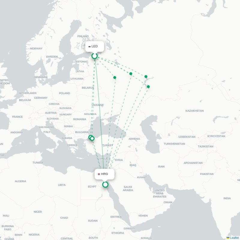 LED - HRG route map