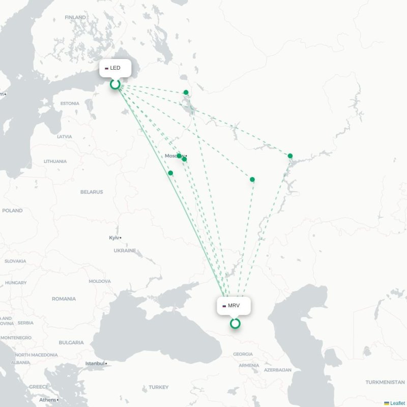 LED - MRV route map
