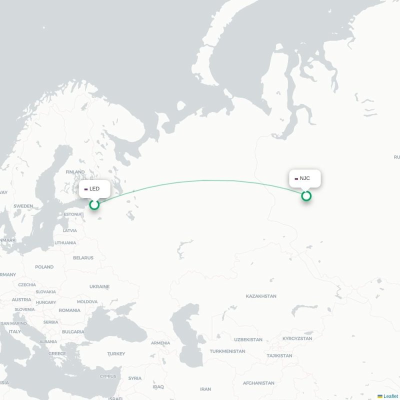 LED - NJC route map