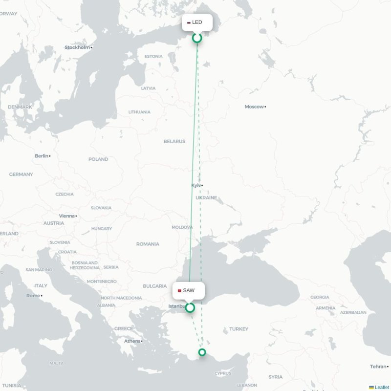 LED - SAW route map