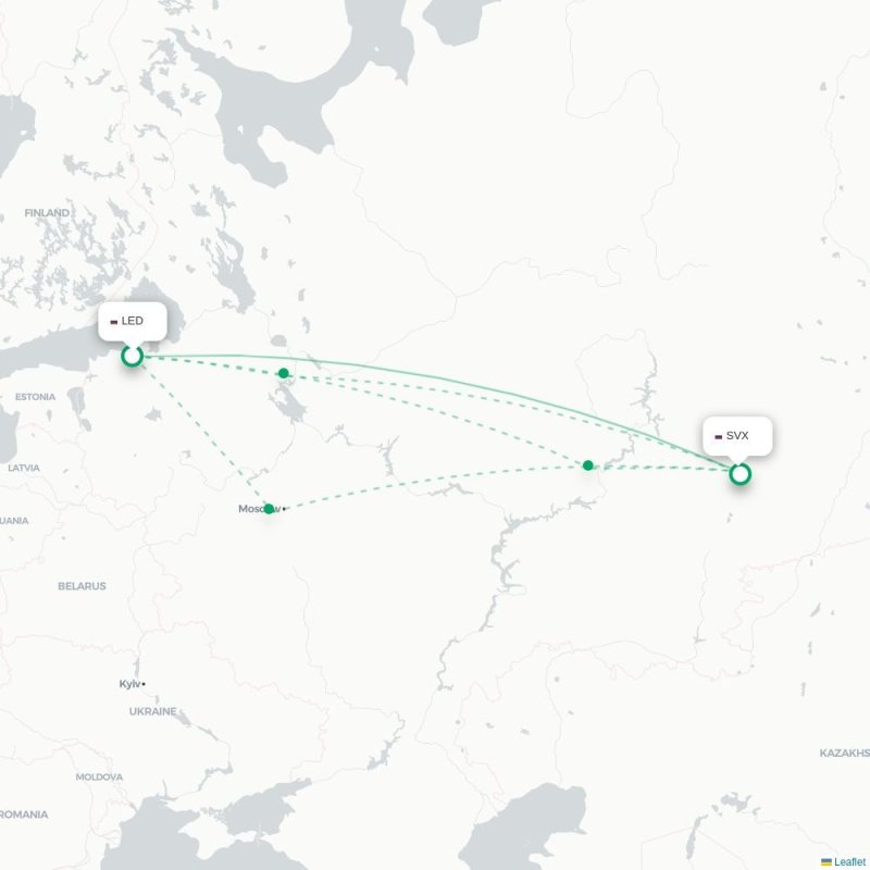 LED - SVX route map