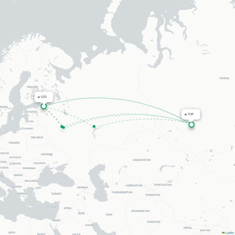 LED - TOF route map