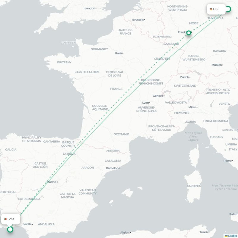 LEJ - FAO route map