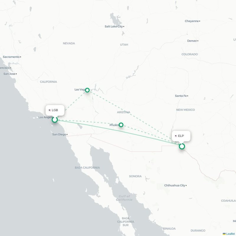 LGB - ELP route map