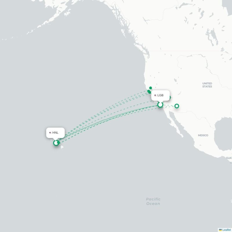 LGB - HNL route map