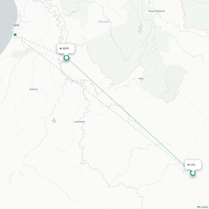 LGL - MUR route map