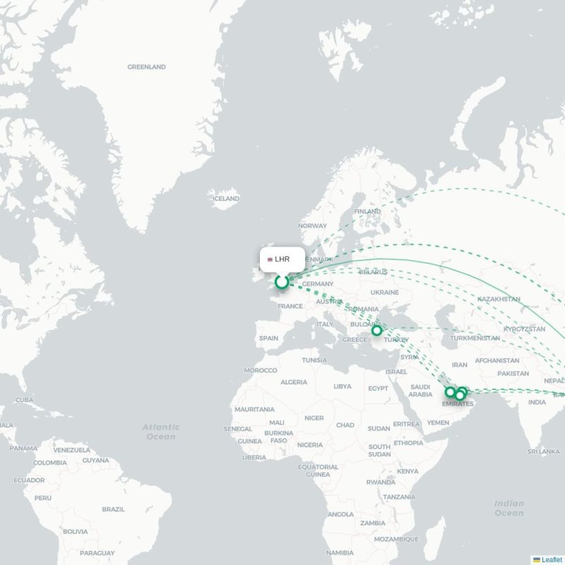 LHR - HAN route map
