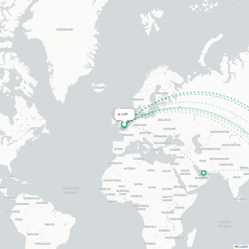 LHR - SZX route map