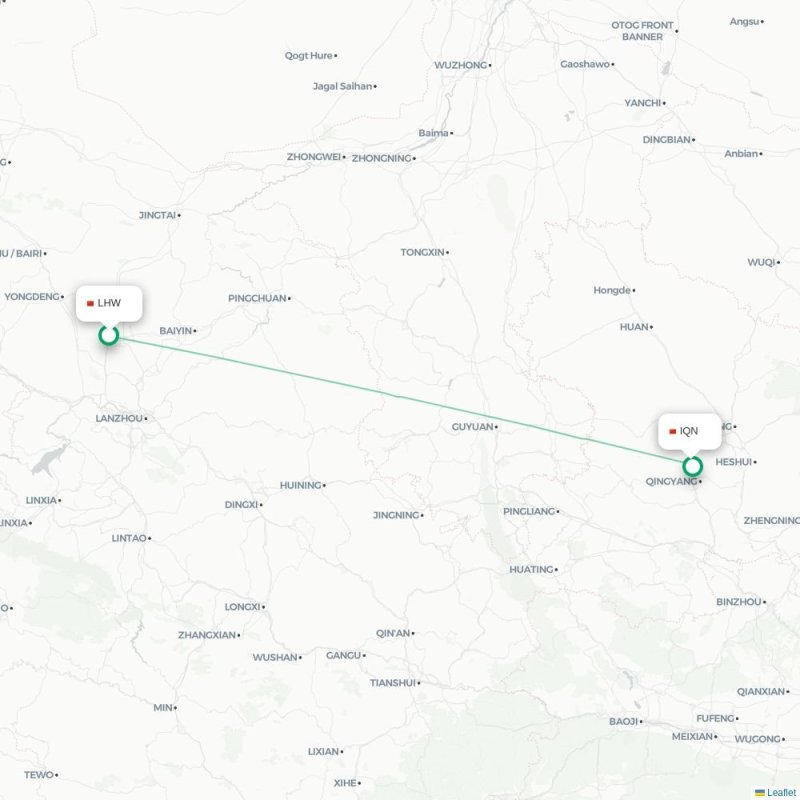 LHW - IQN route map