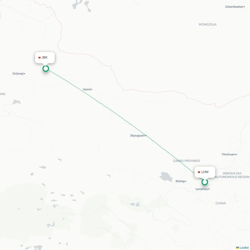 LHW - JBK route map