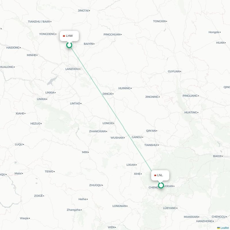 LHW - LNL route map