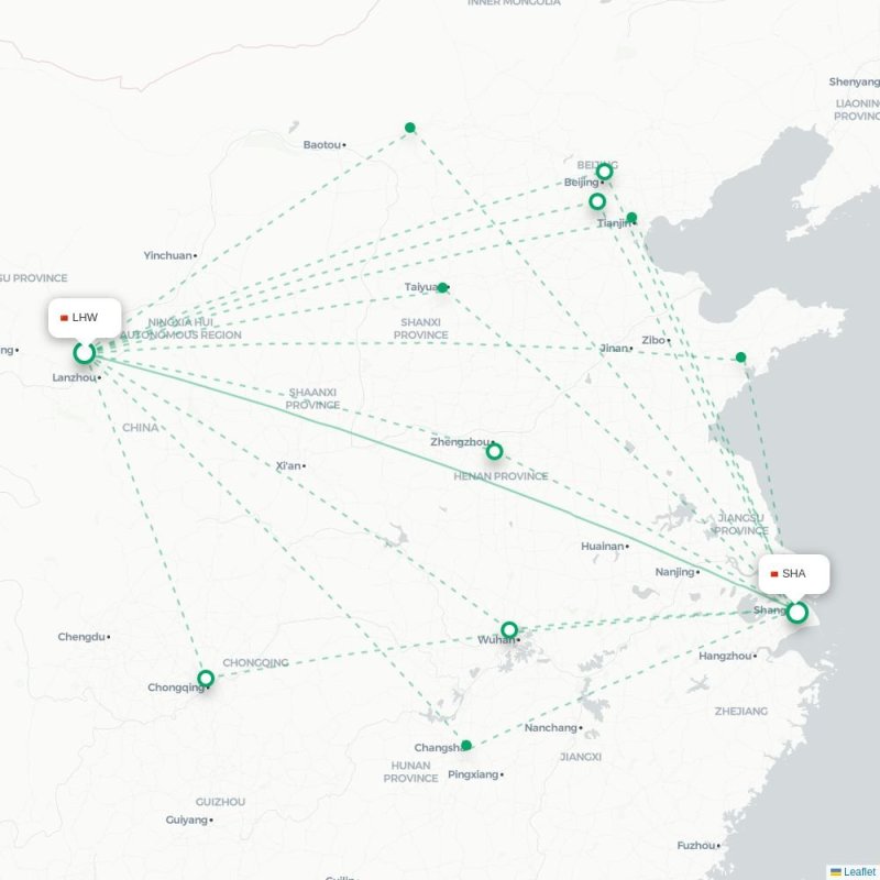 LHW - SHA route map
