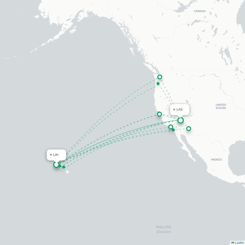 LIH - LAS route map
