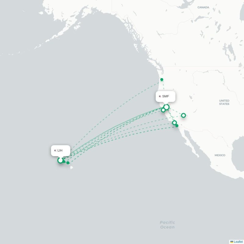 LIH - SMF route map
