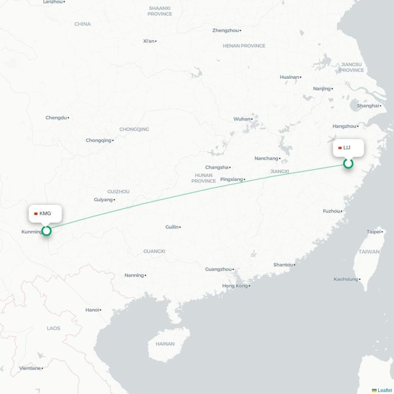 LIJ - KMG route map