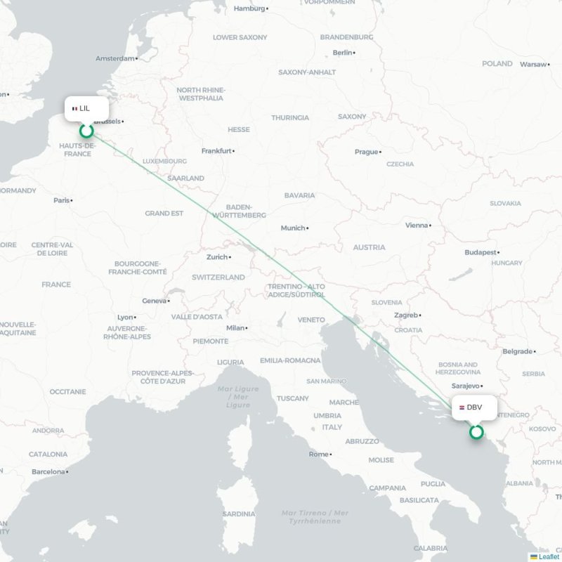 LIL - DBV route map