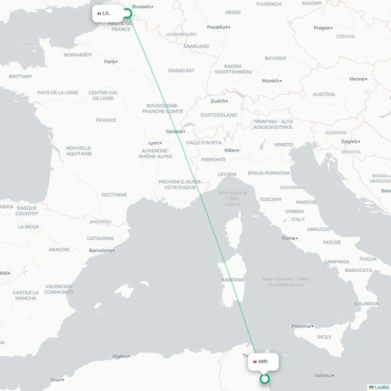 LIL - MIR route map