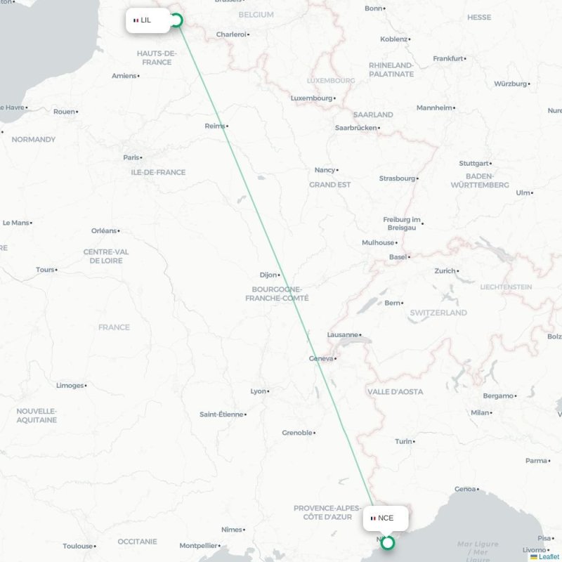LIL - NCE route map