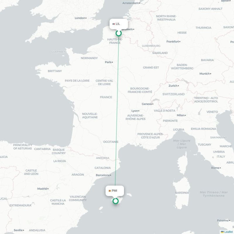 LIL - PMI route map
