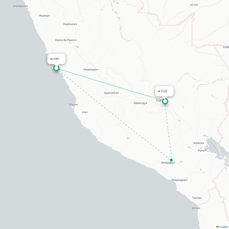 LIM - CUZ route map
