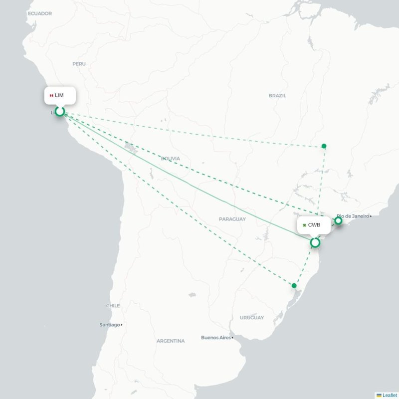 LIM - CWB route map