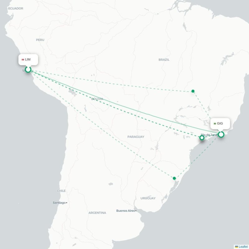 LIM - GIG route map