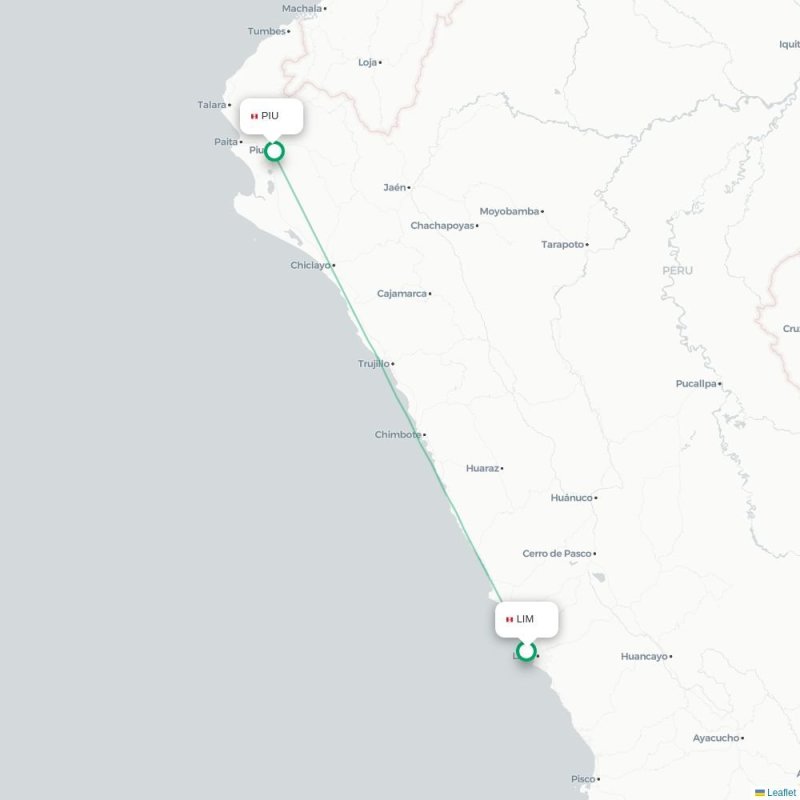 LIM - PIU route map