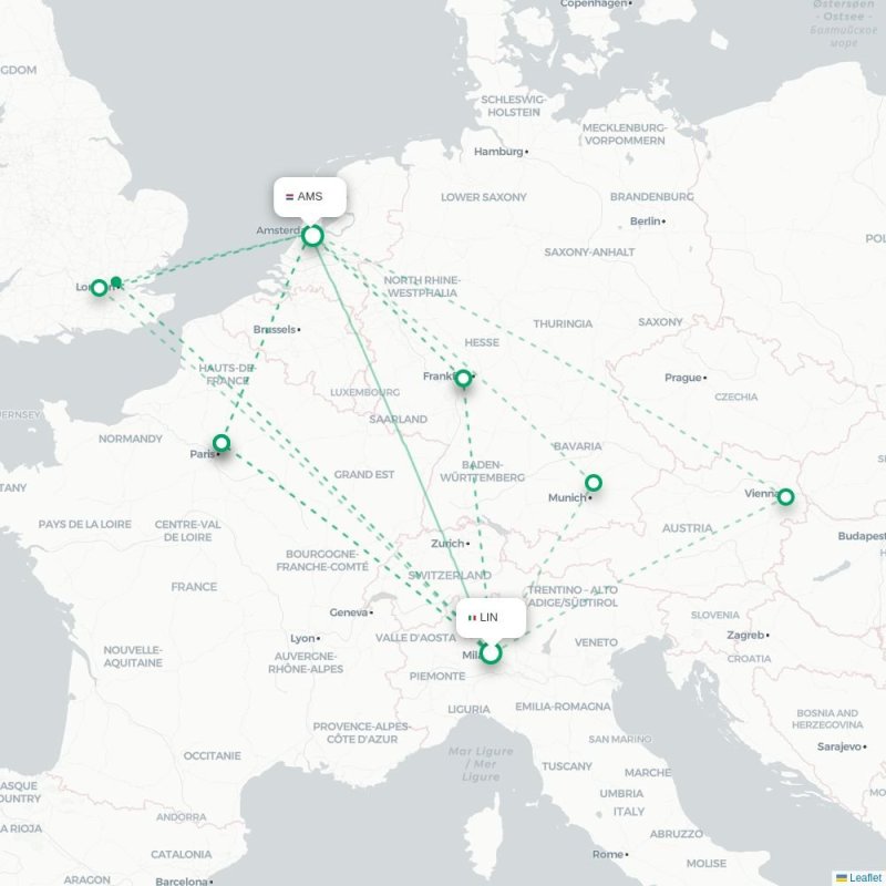 LIN - AMS route map