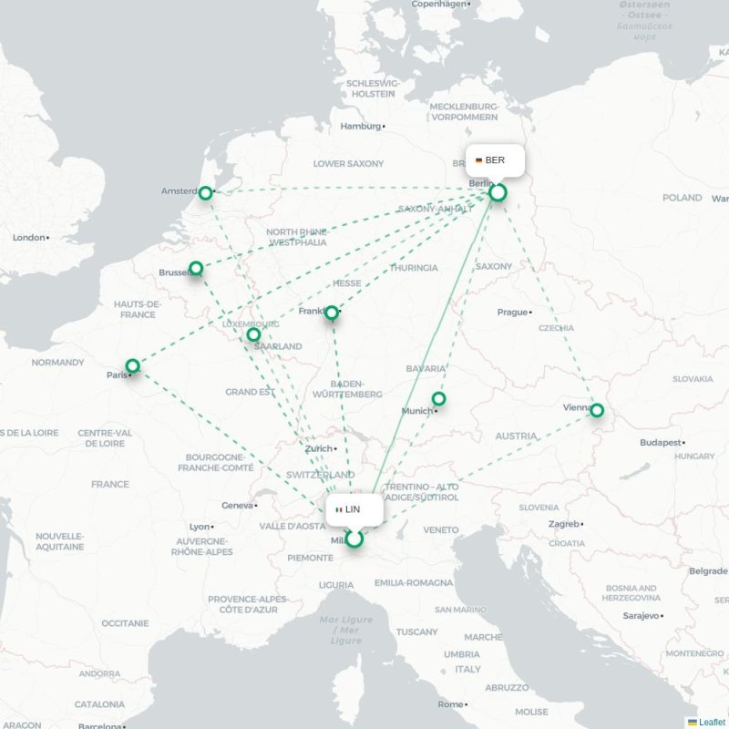 LIN - BER route map