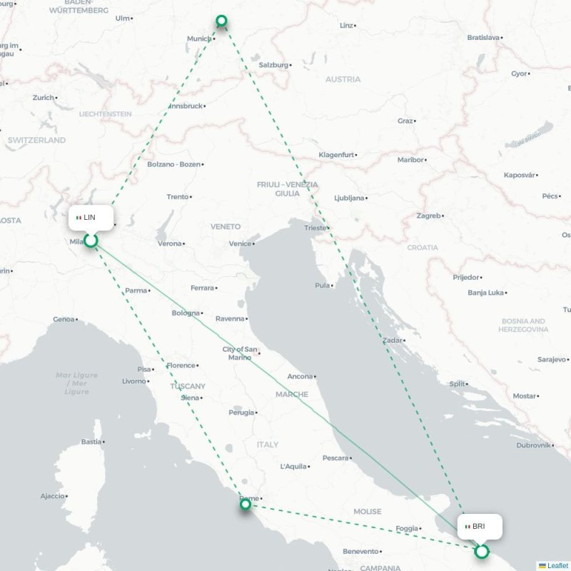 LIN - BRI route map