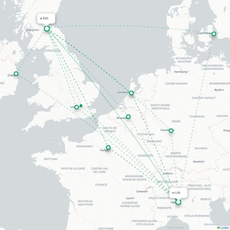 LIN - EDI route map