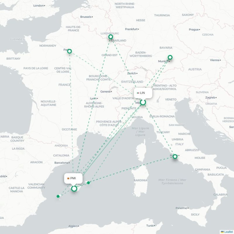 LIN - PMI route map