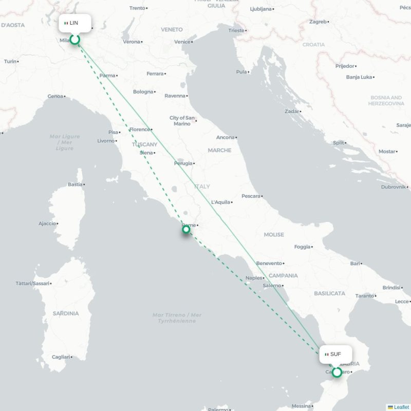 LIN - SUF route map