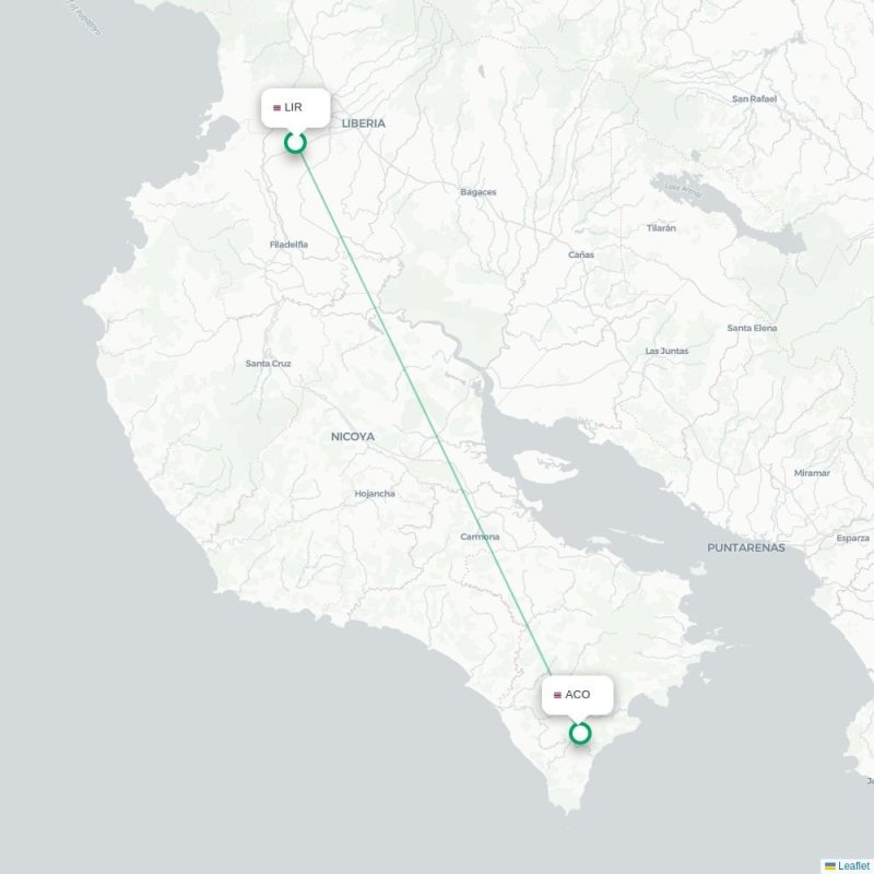 LIR - ACO route map