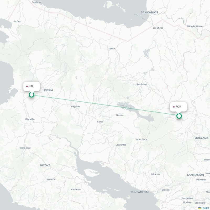 LIR - FON route map