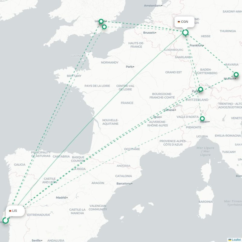 LIS - CGN route map