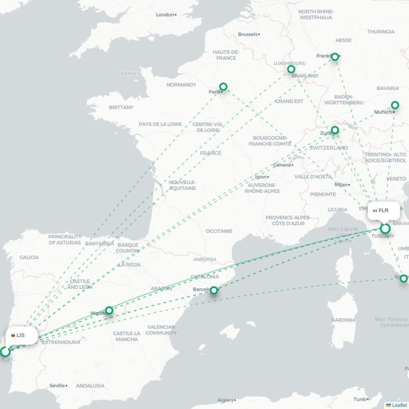 LIS - FLR route map