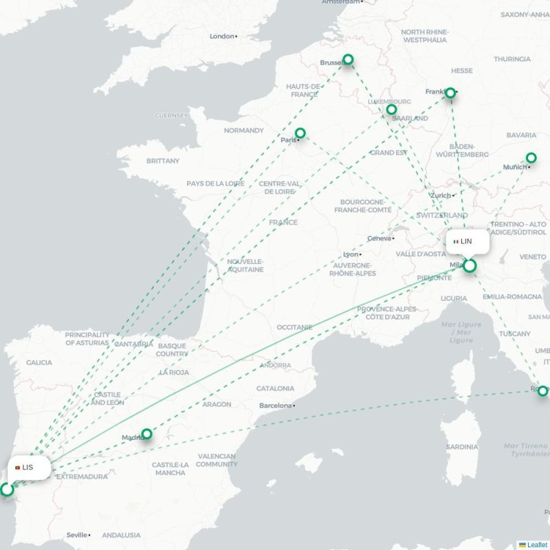 LIS - LIN route map