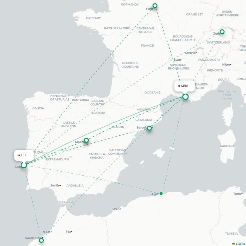 LIS - MRS route map