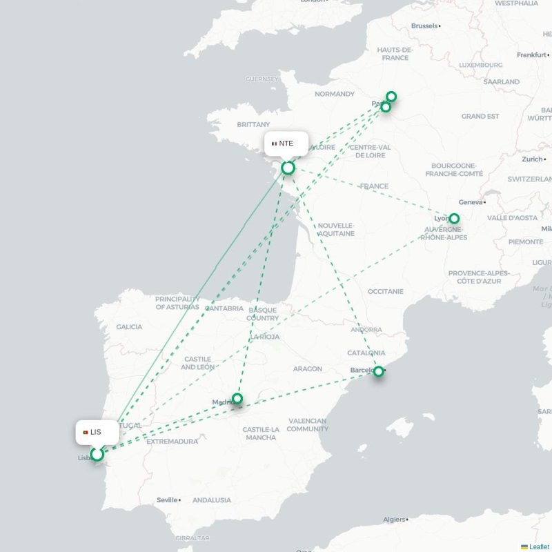 LIS - NTE route map