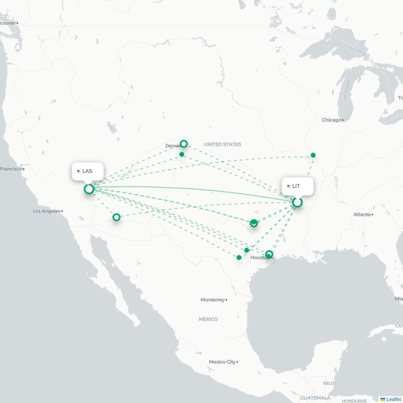 LIT - LAS route map