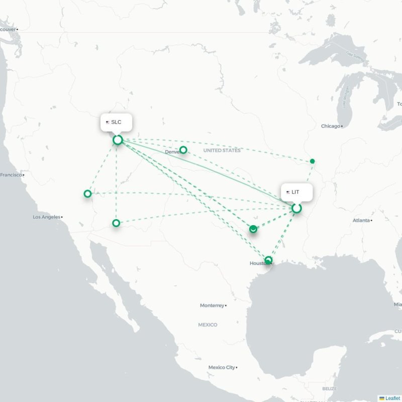 LIT - SLC route map
