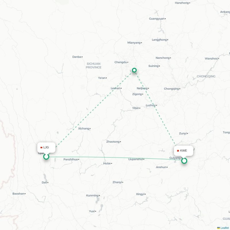 LJG - KWE route map