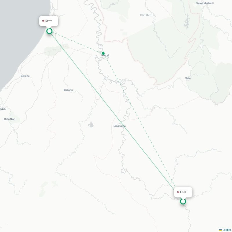 LKH - MYY route map