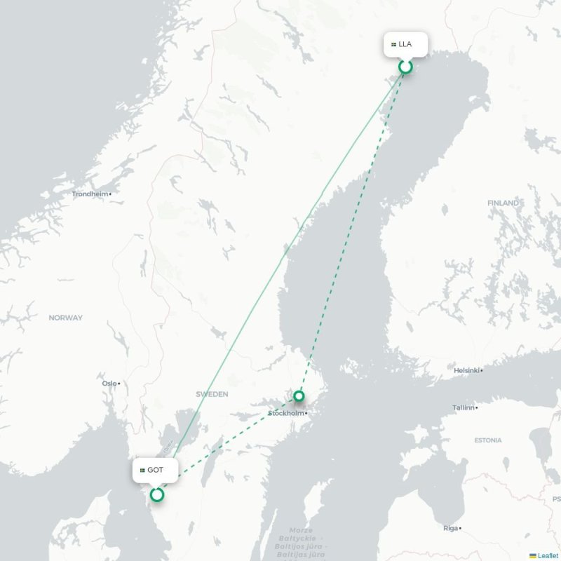 LLA - GOT route map