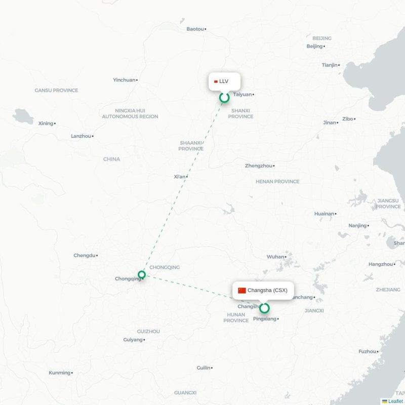 LLV - CSX route map