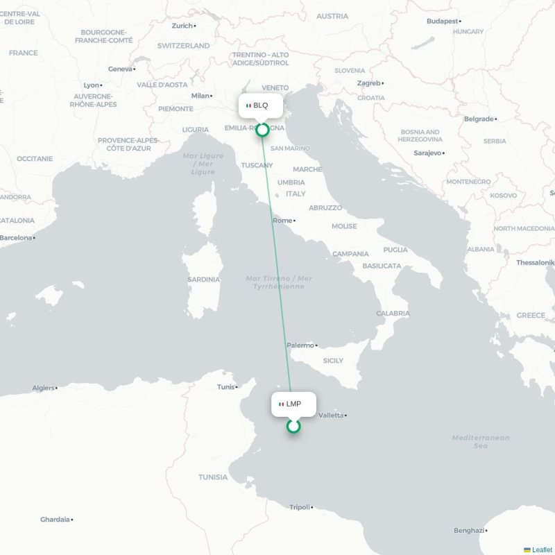 LMP - BLQ route map