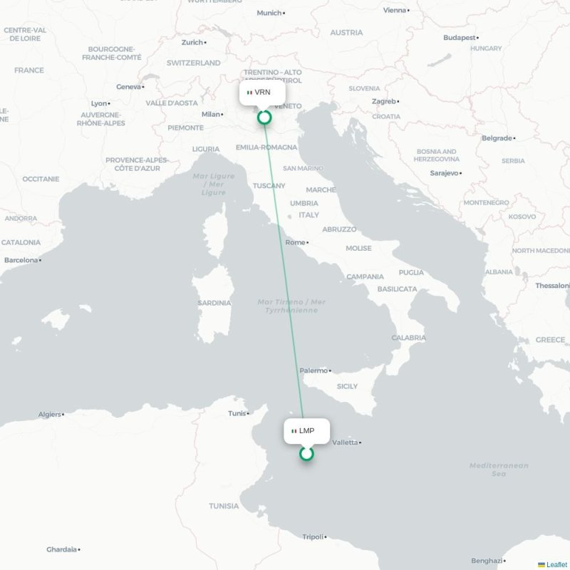 LMP - VRN route map
