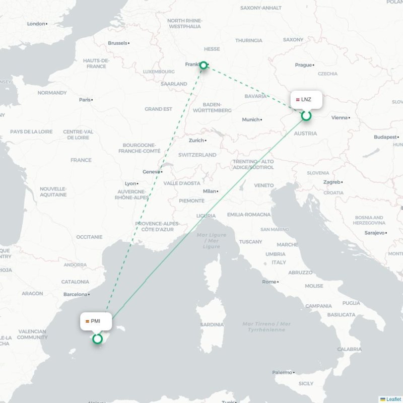 LNZ - PMI route map