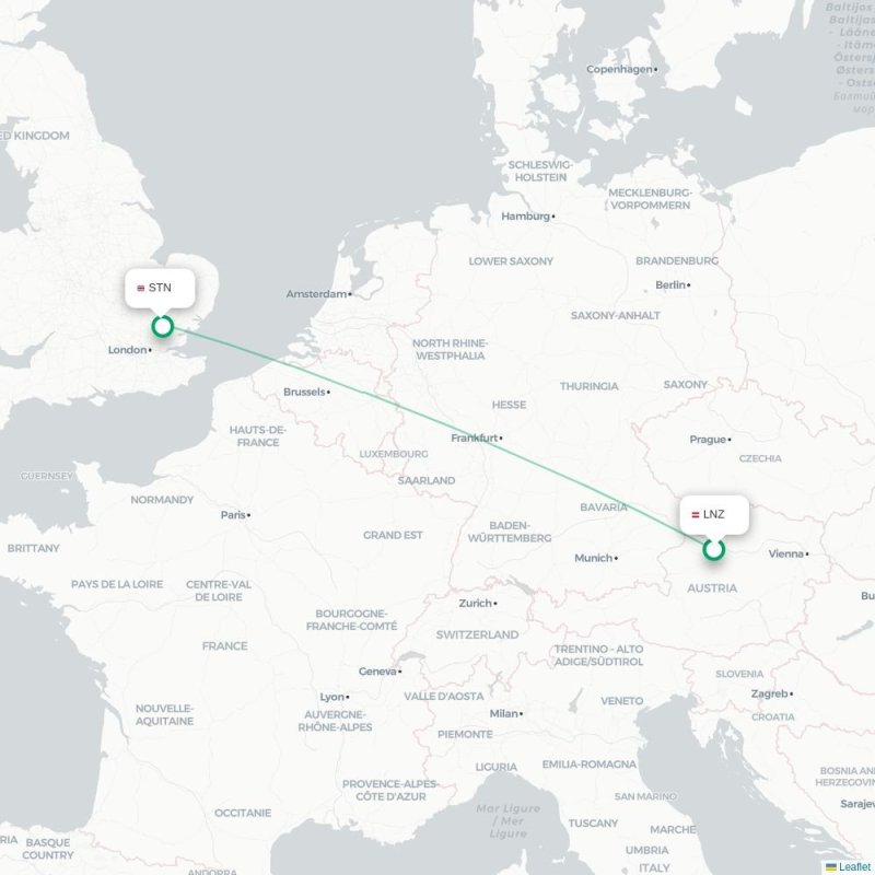 LNZ - STN route map